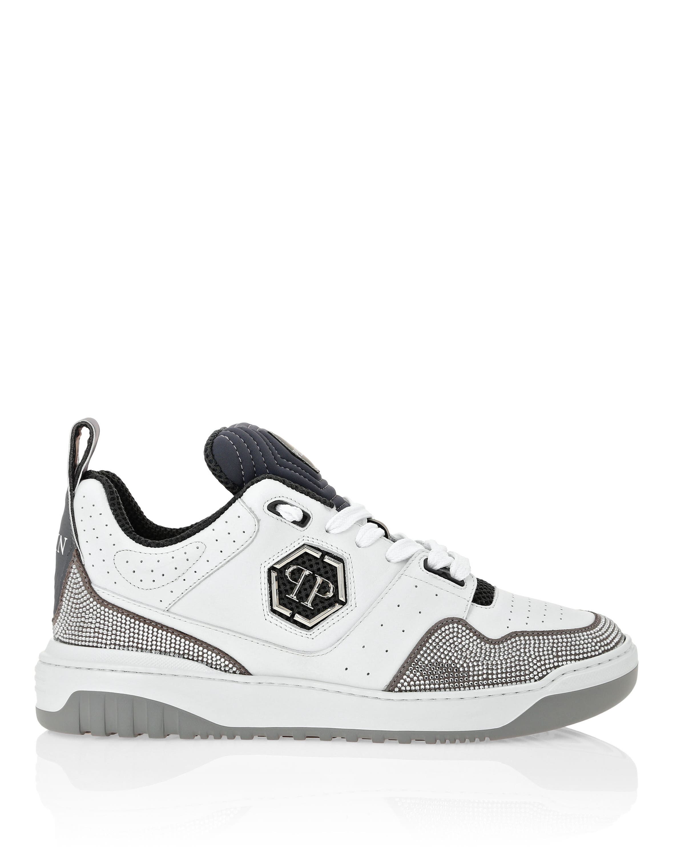Low-Top Sneakers Men, Alternate, color, white/grey