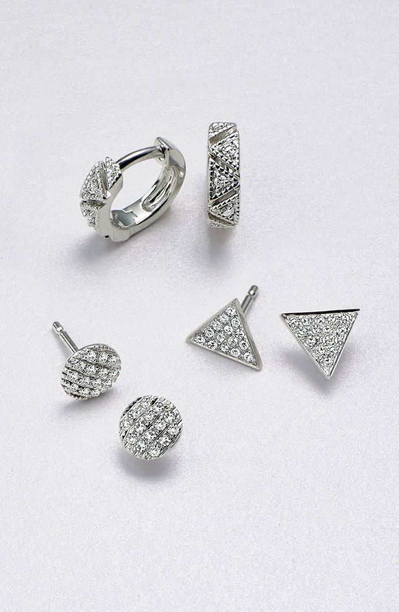 Dana Rebecca Designs 'Emily Sarah' Diamond Pavé Triangle Stud Earrings, Alternate, color, 