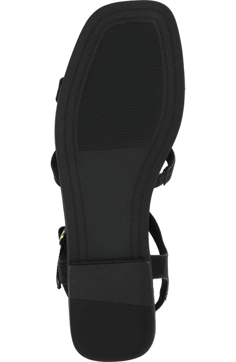 Journee Collection Briley Flat Sandal, Alternate, color, Black Lizard