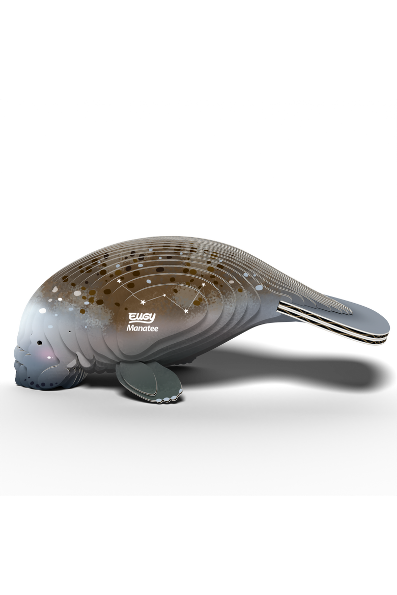 Manatee 3D Puzzle, Alternate, color, No Color