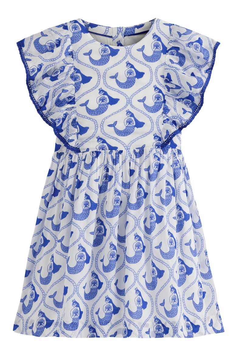 Kids' Print Dress, Main, color, SOFT IVORY MERMAID TOILE