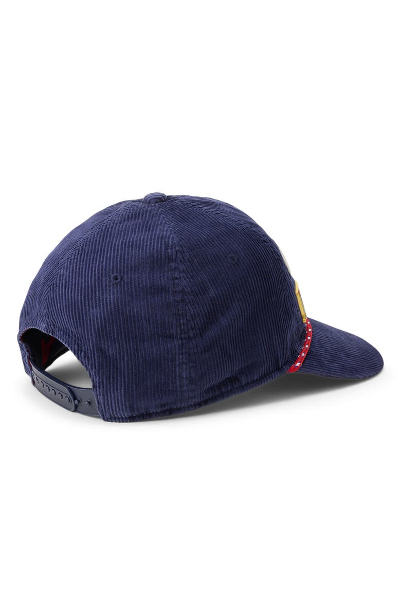 Polo Ralph Lauren Vint Team USA Corduroy Snapack Baseball Cap, Alternate, color, Graphic Navy