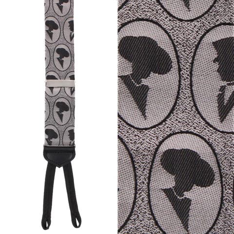 Silhouette Cameo Novelty Silk Formal End Suspenders (Braces)