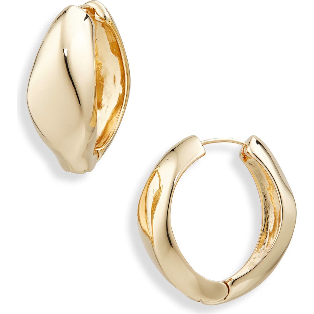 Cara Geometric Hoop Earrings In Gold