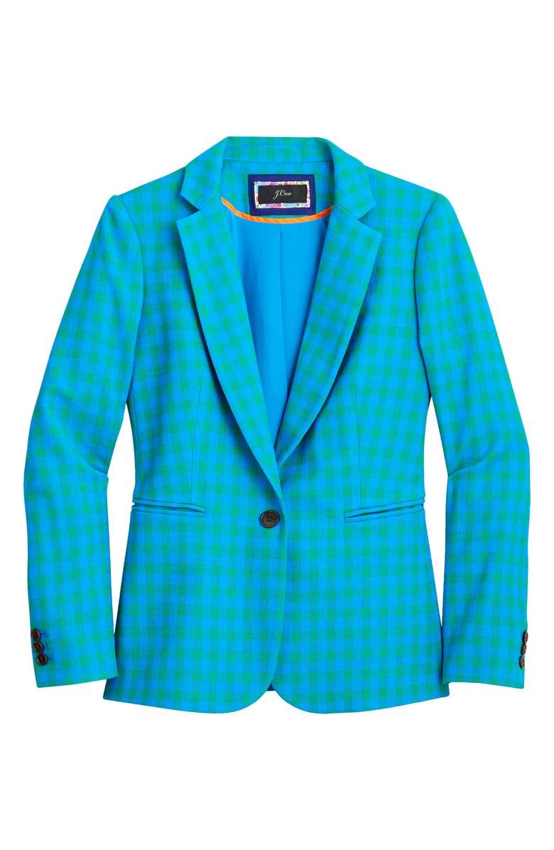 J.Crew Parke Colorful Gingham Blazer, Alternate, color,