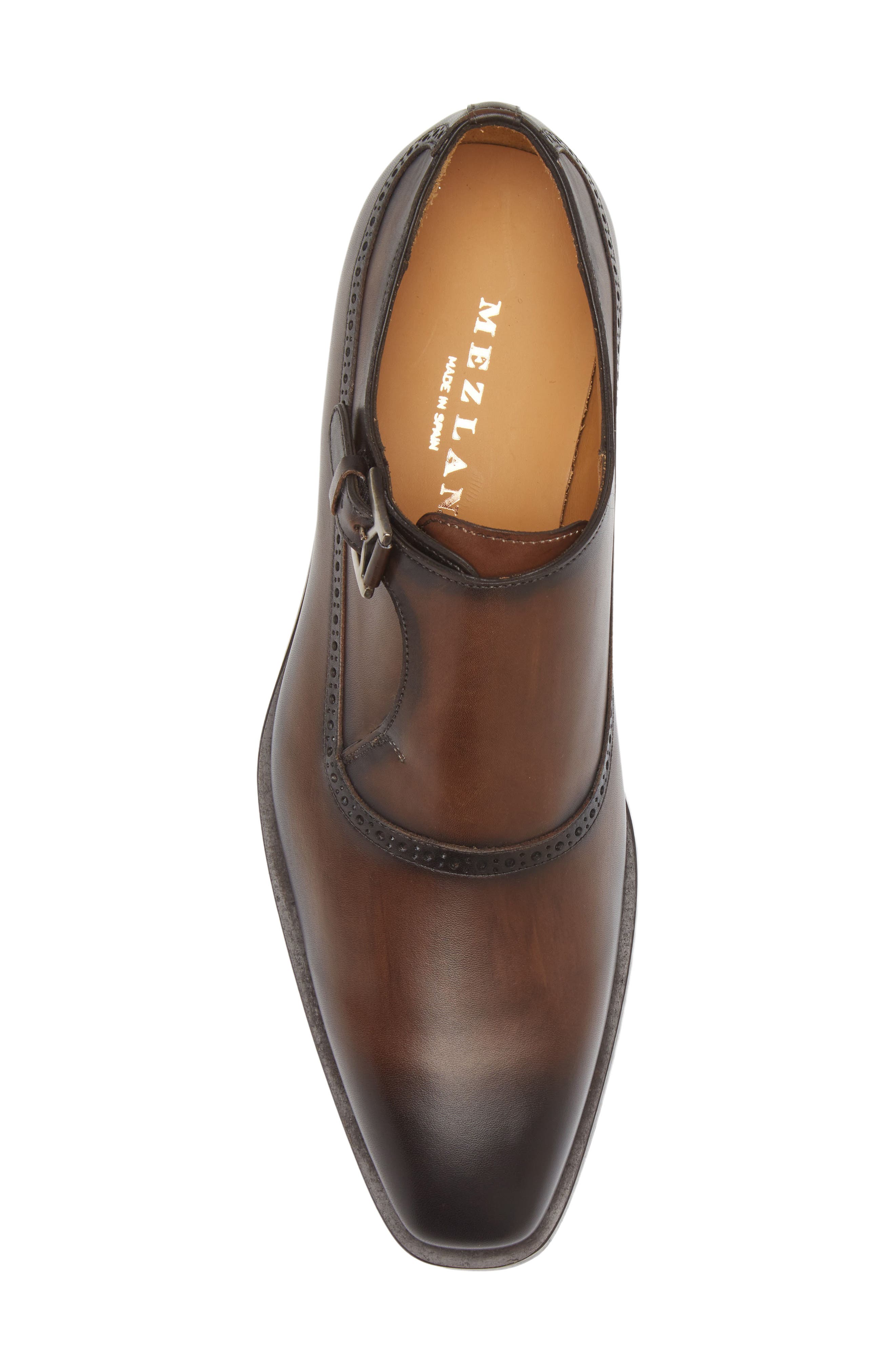 Mezlan Patina Monk Strap Shoe, Alternate, color, 