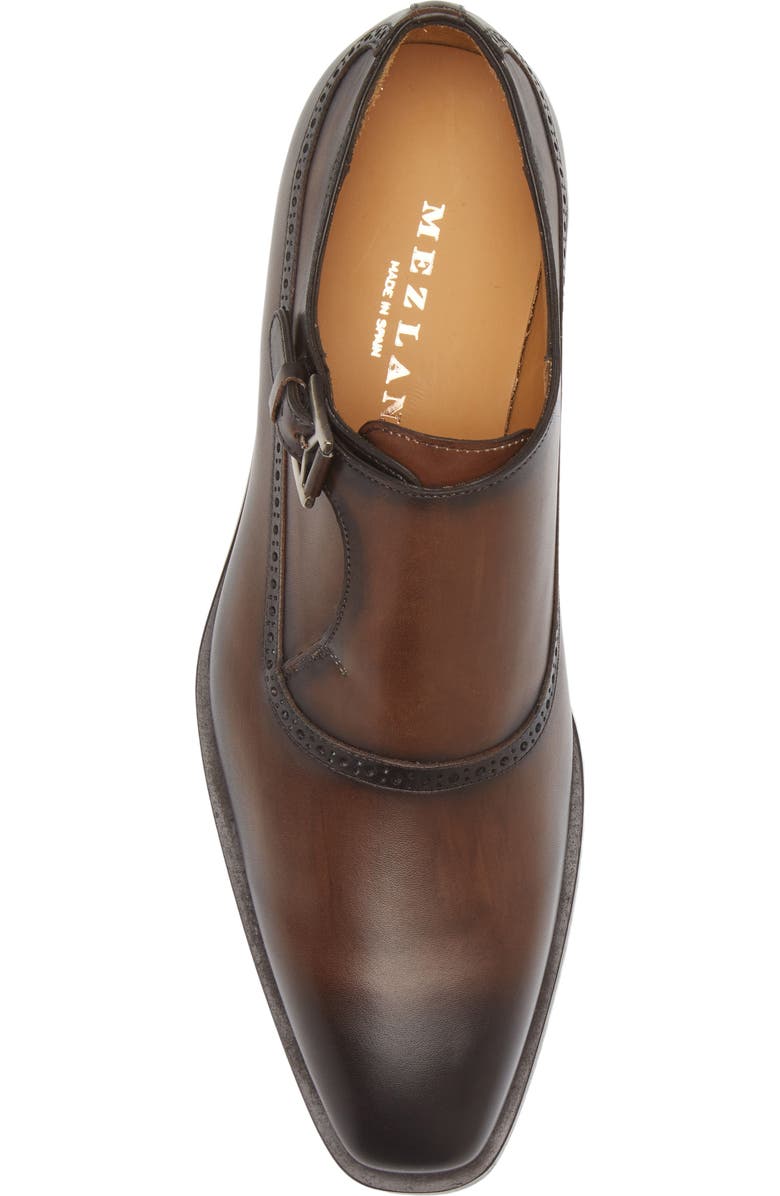 Mezlan Patina Monk Strap Shoe, Alternate, color,