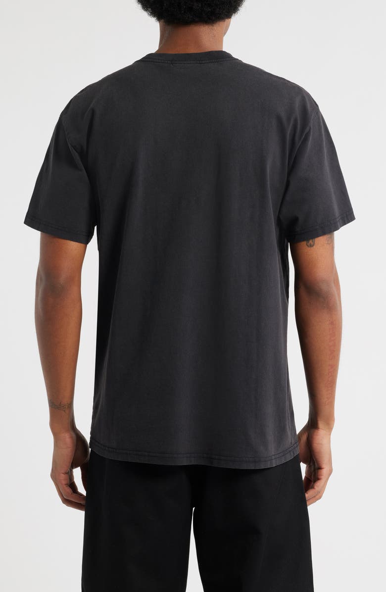 Carhartt Work In Progress Faded Ponds Corps Organic Cotton Graphic T-Shirt, Alternate, color, Black (Heavy Stone Wash)