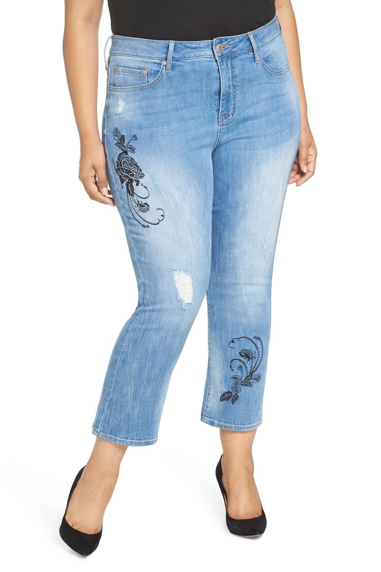 High Rise Straight Crop Jeans, Main, color, AFFECTION