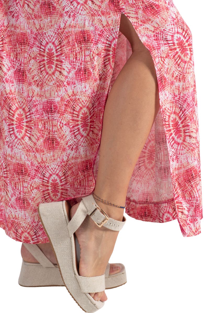 Cache Coeur Soleil pregnancy and nursing long dress, Alternate, color, Coral