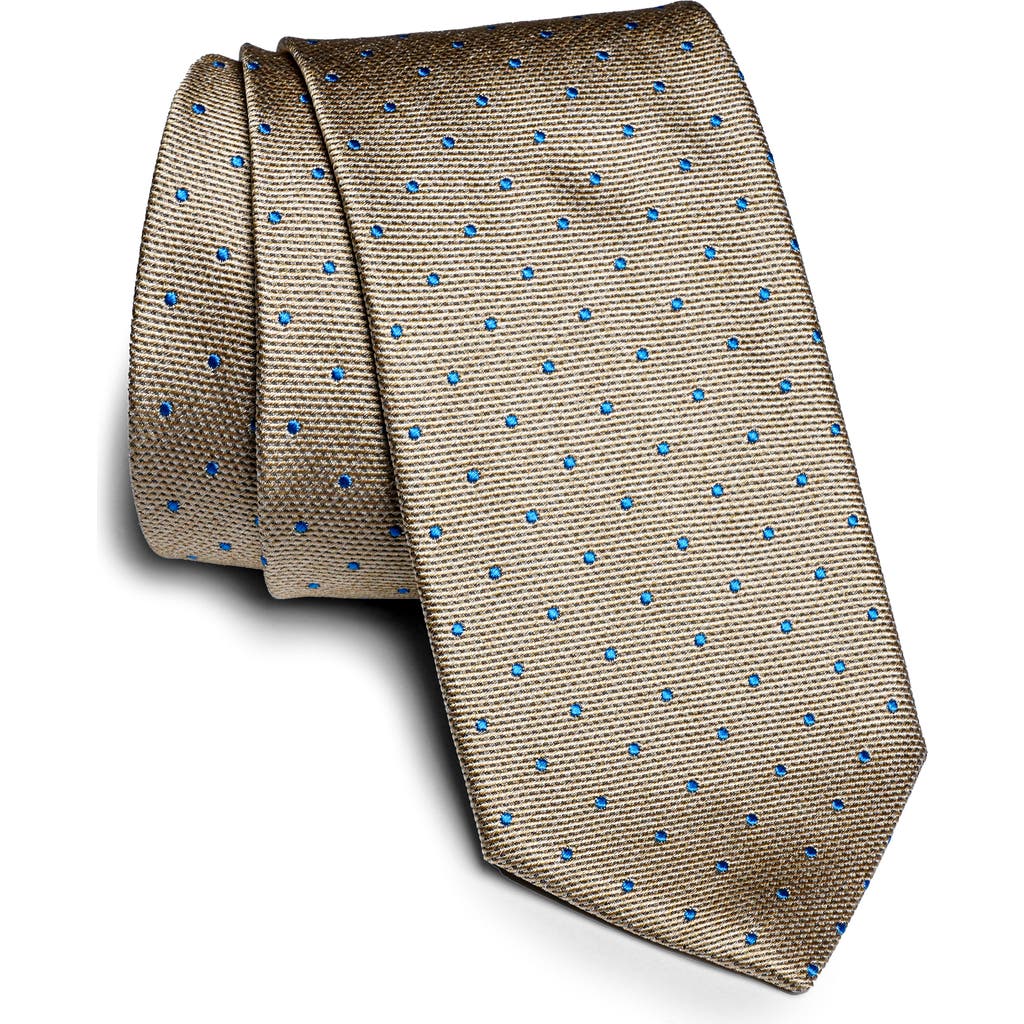 Jack Victor Metcalfe Neat Dot Silk Tie In Yellow