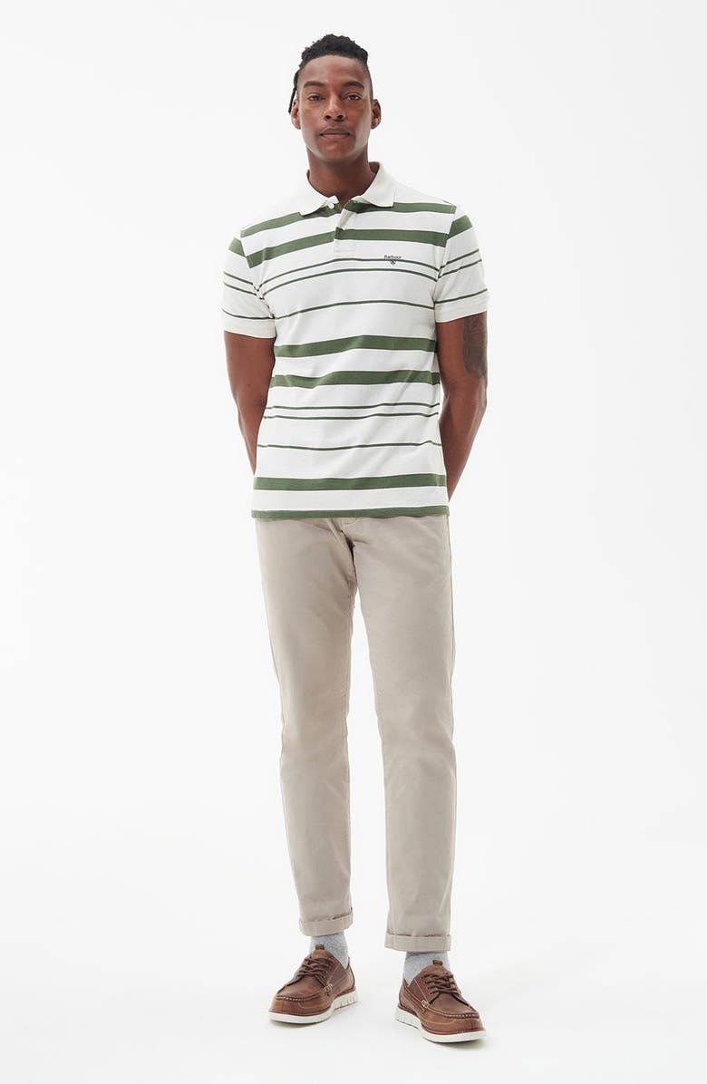 Barbour Halden Stripe Cotton Piqué Polo, Alternate, color,