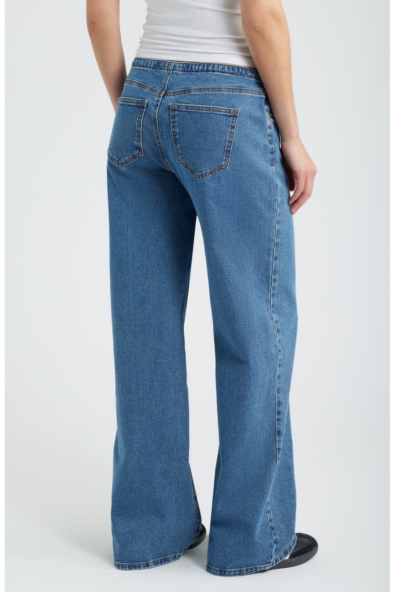 No Waistband Mid Rise Wide Leg Jeans, Alternate, color, WINNIPEG