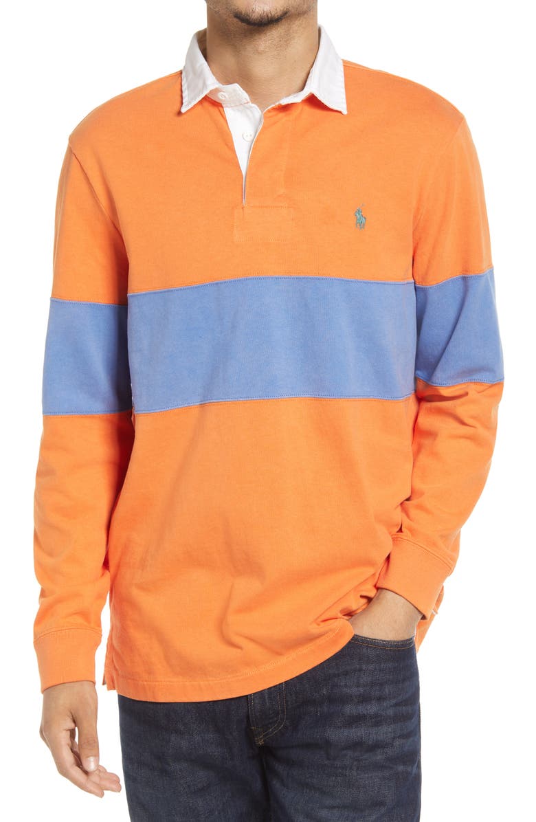 Polo Ralph Lauren Stripe Long Sleeve Cotton Polo, Main, color,