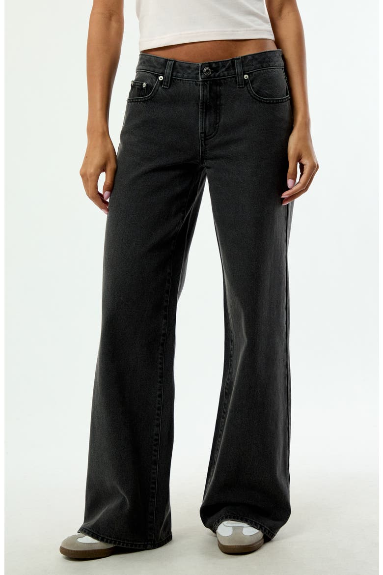 Nykaela Low Rise Baggy Jeans, Main, color, BLACK
