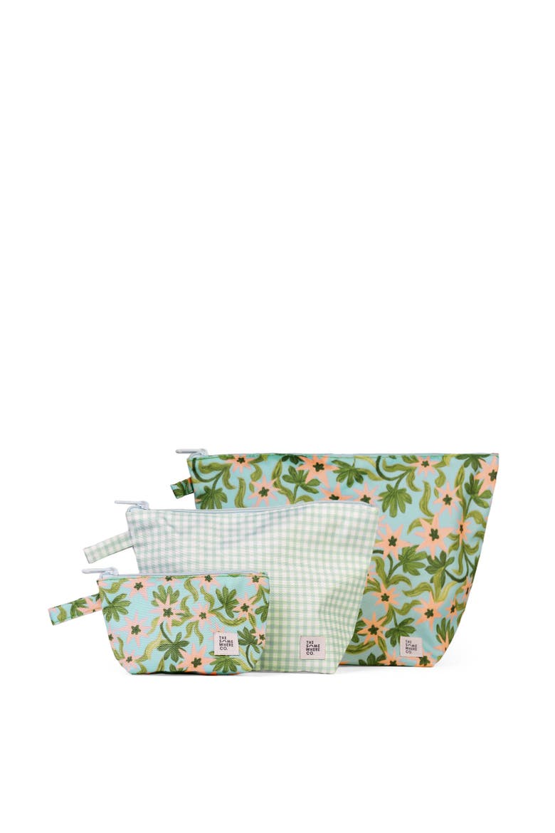 Hopscotch Handy Pouch Trio, Main, color, Seaflower