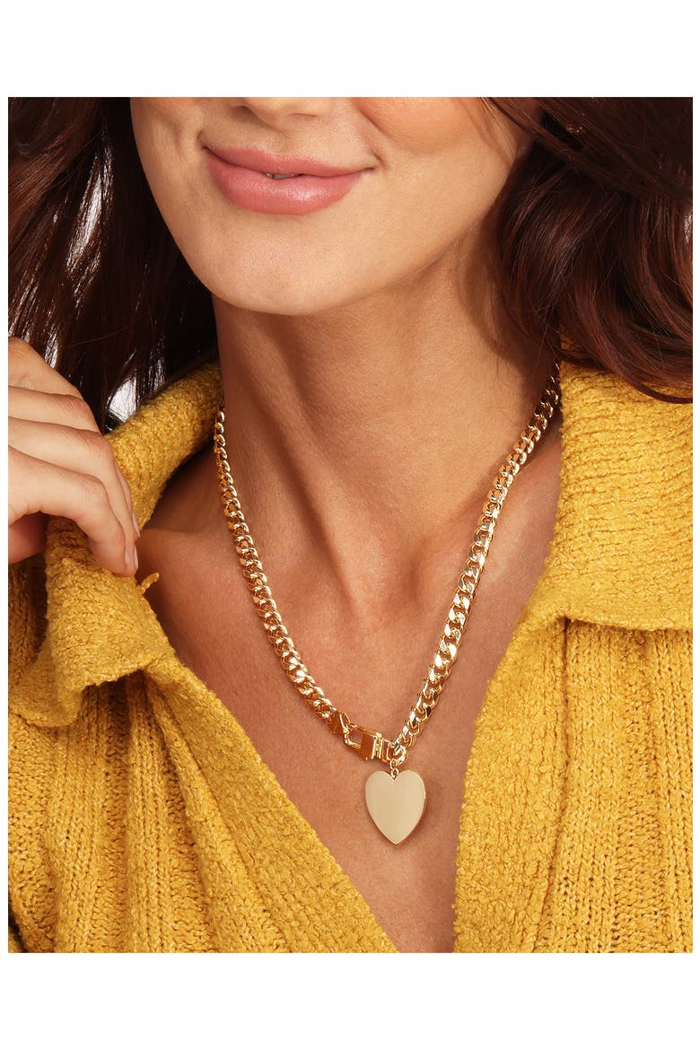 Julian XL Heart Pendant Necklace, Alternate, color, GOLD
