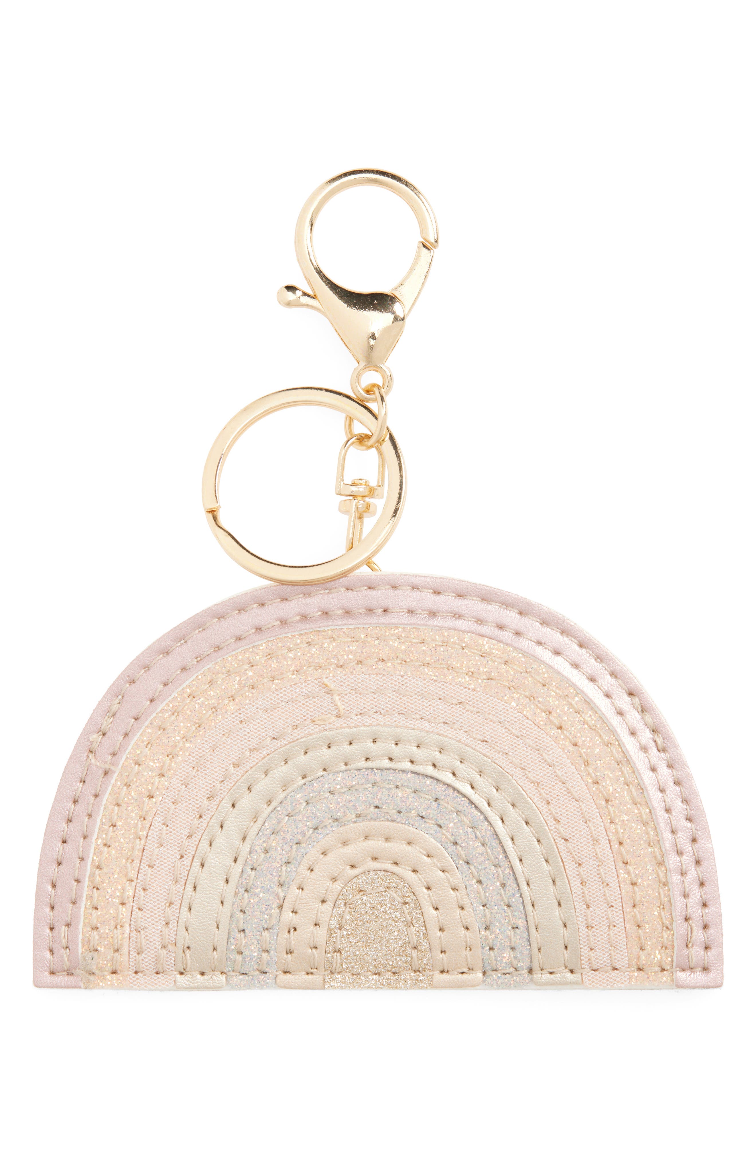 Mimi 
Lula Kids
 Rainbow Key Ring Bag Charm, Main, color, Pink