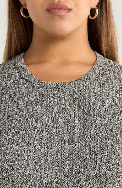 Nordstrom Flare Rib Sweater Dress In Gray