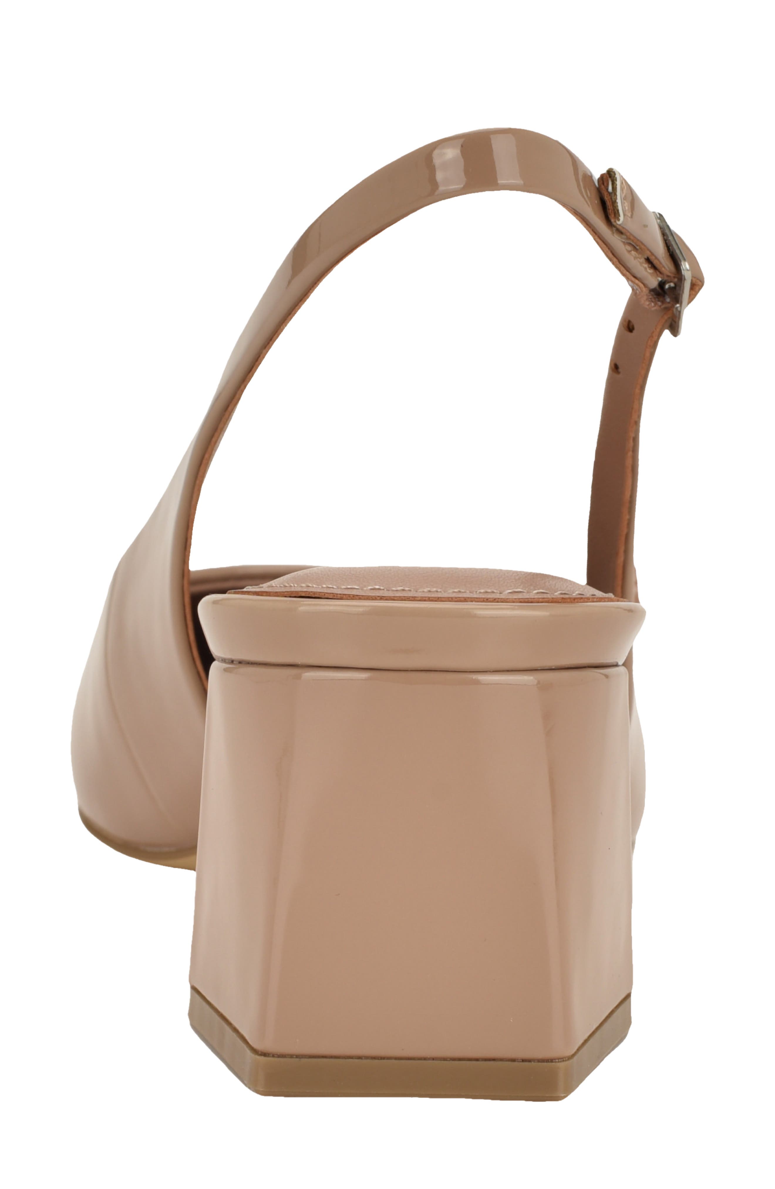 Calvin Klein Sarra Slingback Pointed Toe Pump, Alternate, color, Light Natural Patent