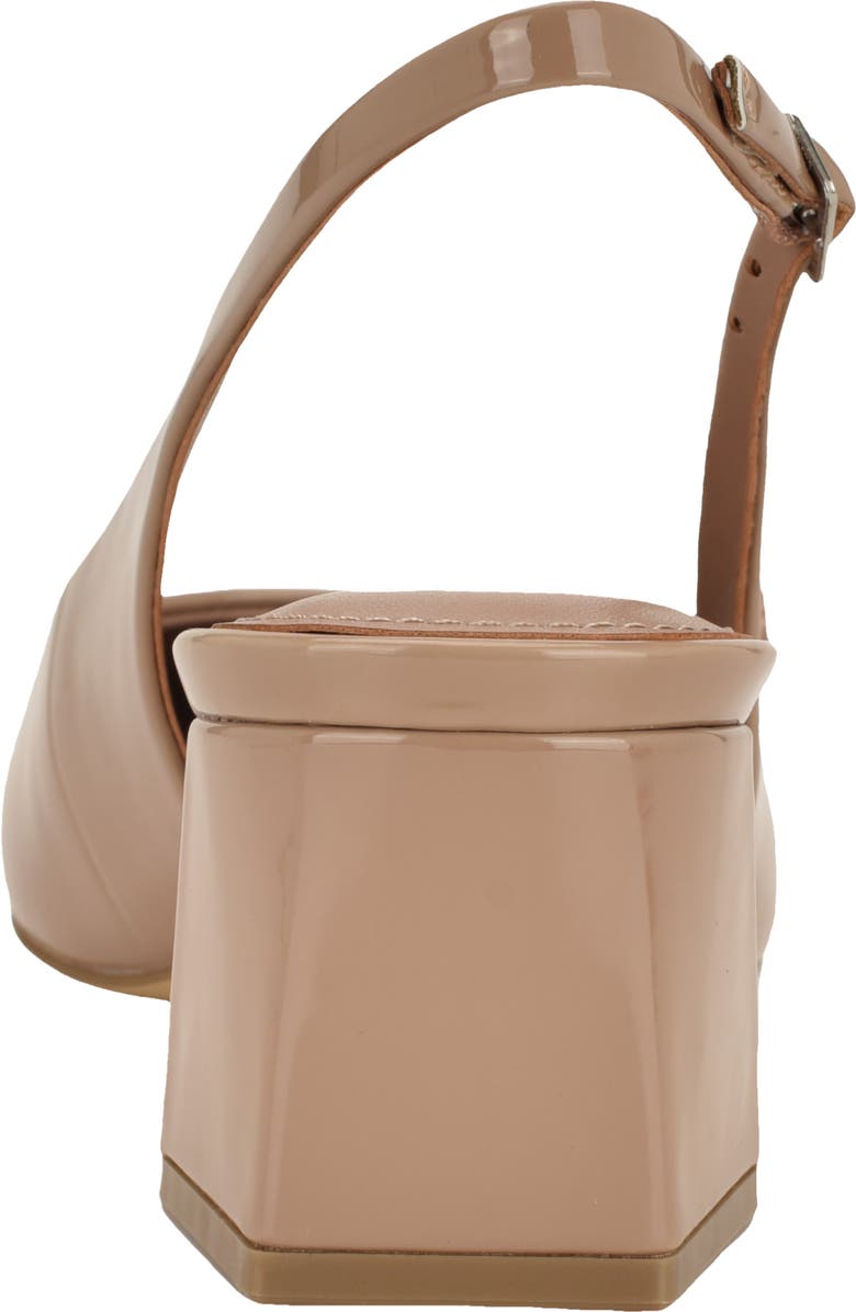 Calvin Klein Sarra Slingback Pointed Toe Pump, Alternate, color, Light Natural Patent