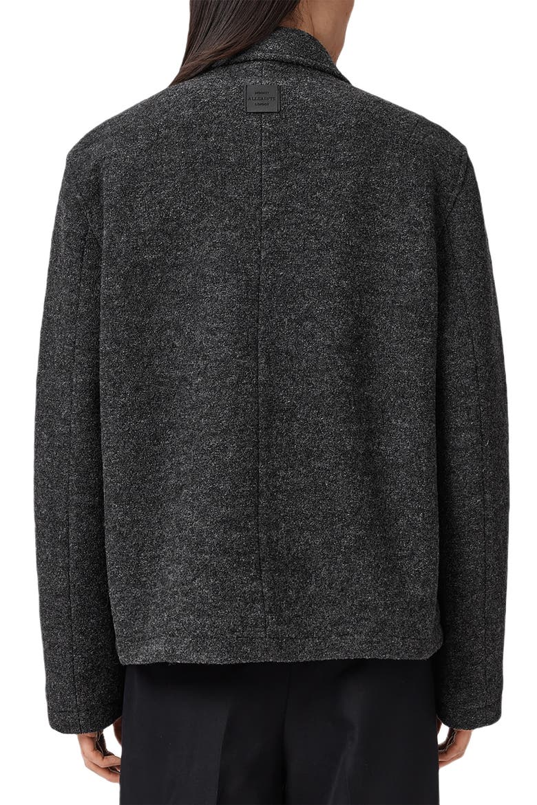Celeste Crop Boiled Wool Jacket, Alternate, color, CHARCOAL GREY