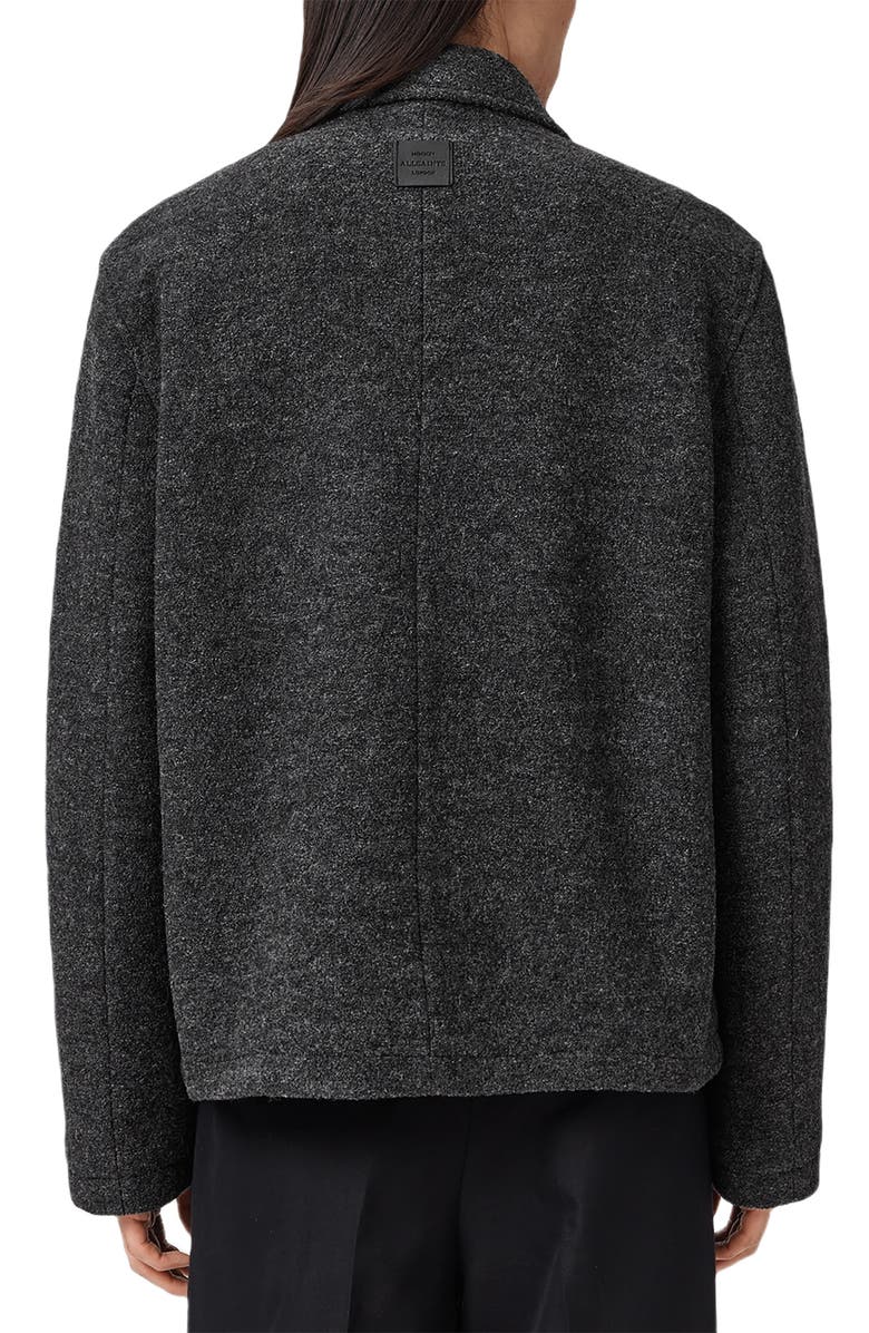 AllSaints Celeste Crop Boiled Wool Jacket, Alternate, color, Charcoal Grey