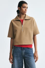 H&M Cotton Half-Zip Polo Shirt