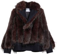 Sacai Wool Melton & Faux Fur Jacket