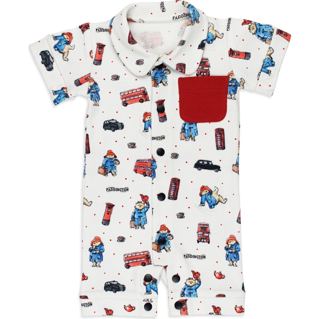 L'ovedbaby X Paddington Bear™ Sleeveless Organic Cotton Pocket Romper In London Paddington