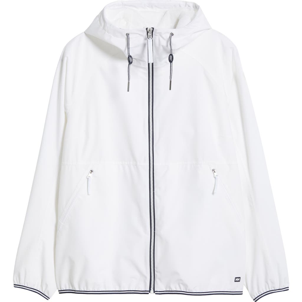 Helly Hansen Koster Waterproof Hooded Rain Jacket In 001 White