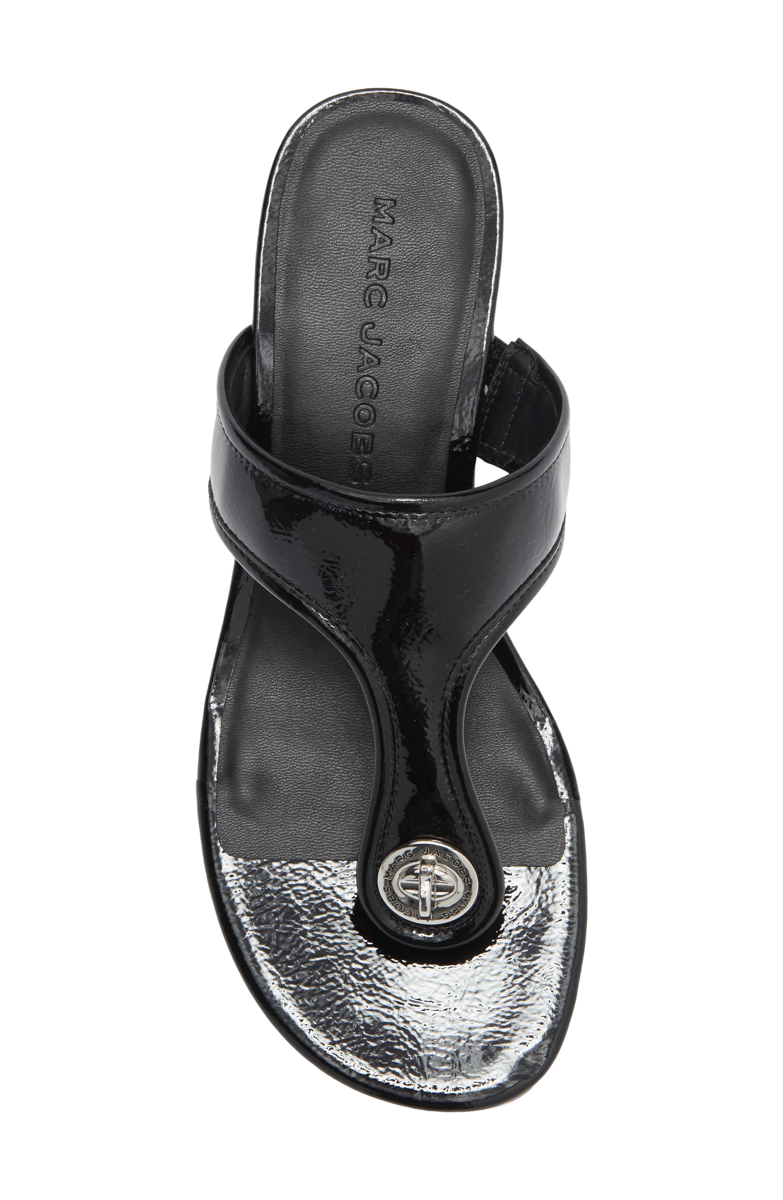 The Turnlock Heel T-Sandal, Alternate, color, BLACK