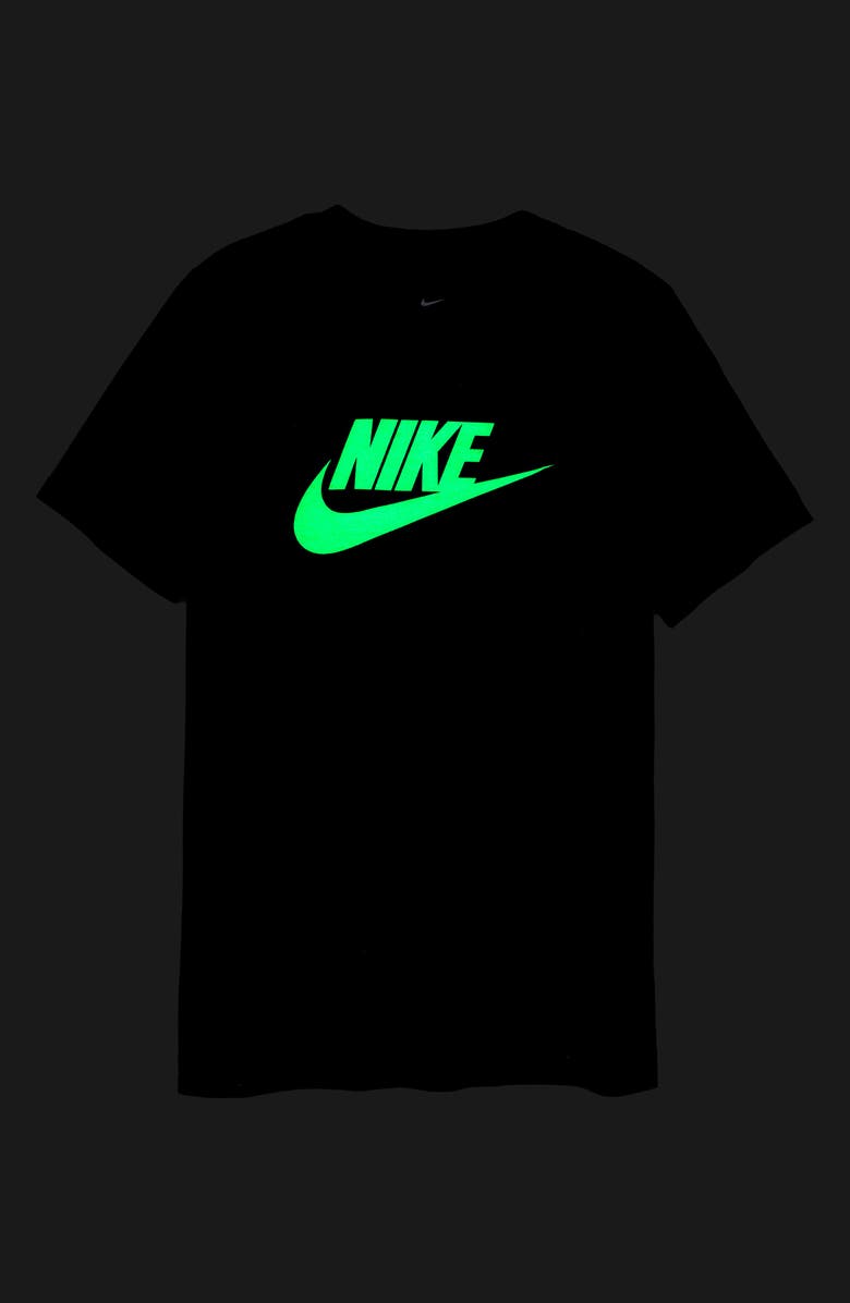 Nike Sportswear Kids' Glow in the Dark Swoosh Graphic Tee, Alternate, color,