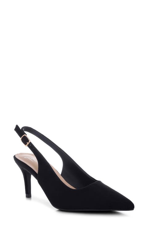 Theobs Pointed Toe Slingback Pump (Women)