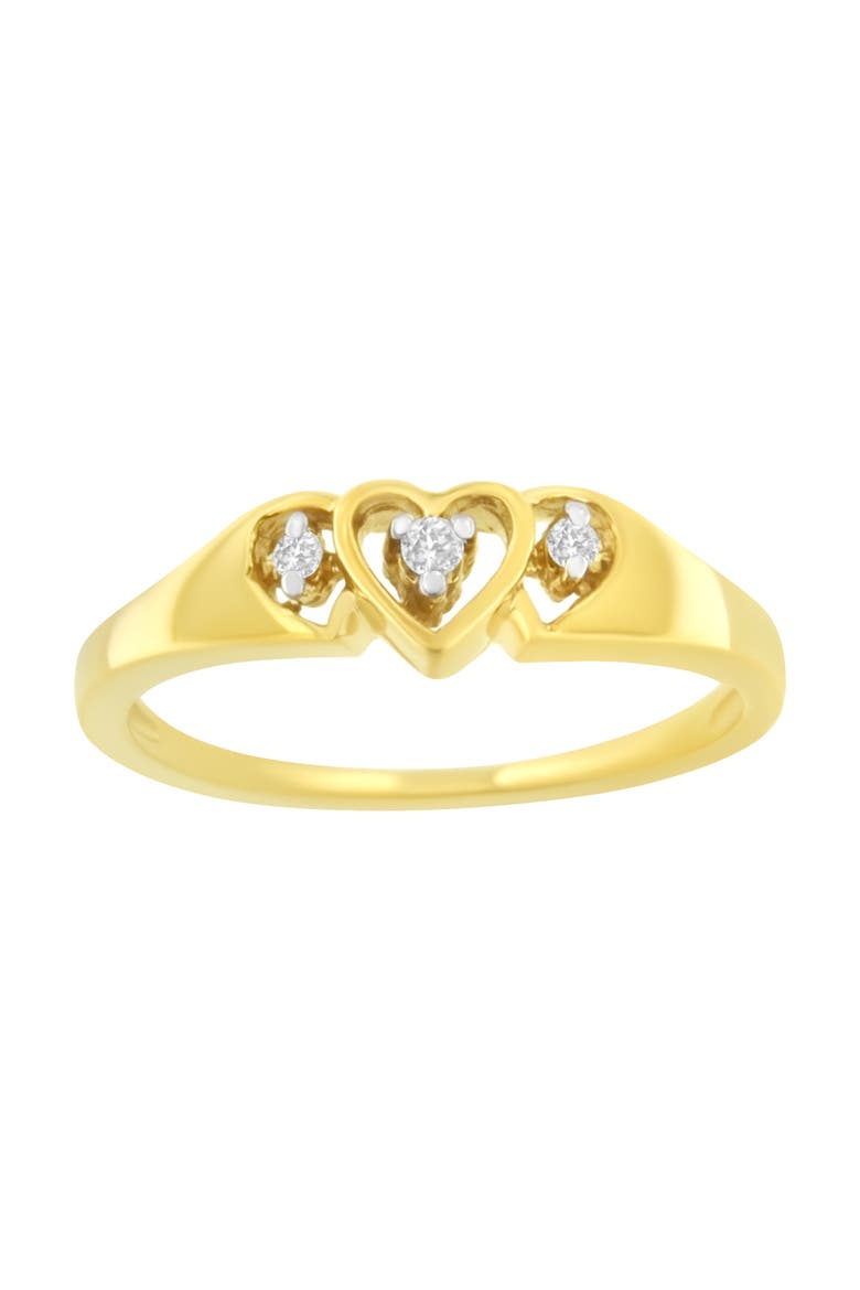 10KT Yellow Gold 1/20 cttw Diamond Heart Diamond Ring, Alternate, color, Yellow
