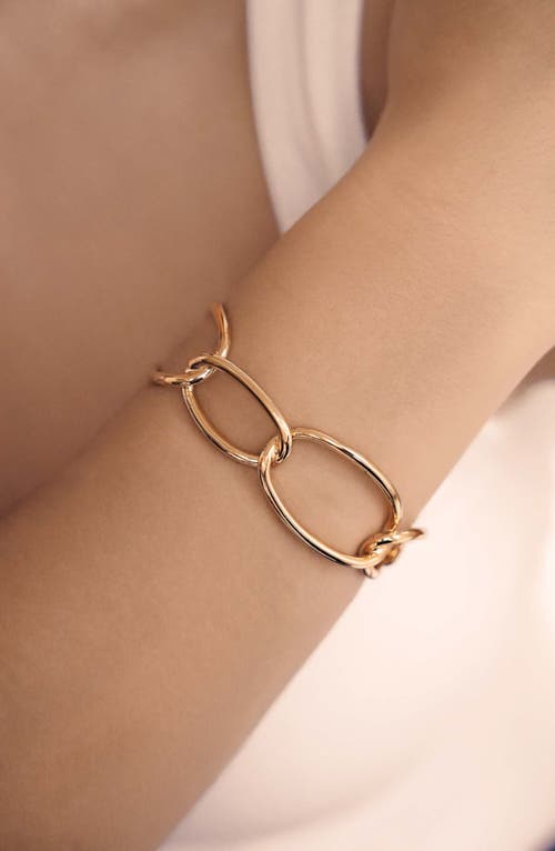 Ettika Open Oval Link Bangle Bracelet In Gold