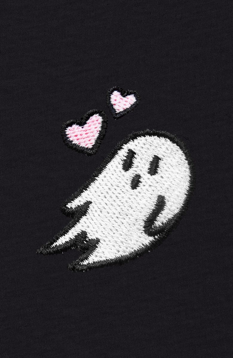 Dalix Womens Heartly Ghost Lightweight High Waisted Tee, Alternate, color, Black