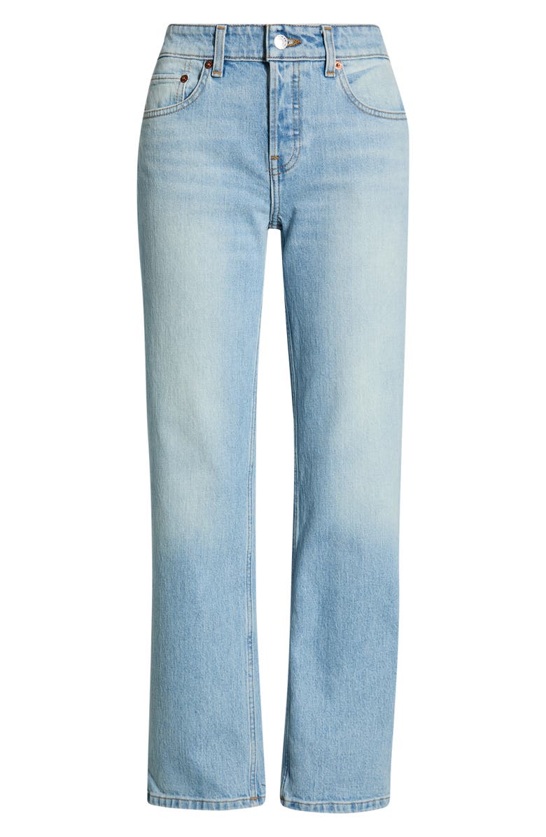Re/Done Slim Straight Crop Jeans, Main, color, Silver Springs