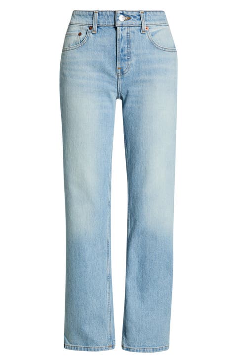Slim Straight Crop Jeans (Silver Springs)