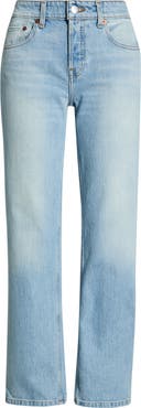 Re/Done Slim Straight Crop Jeans