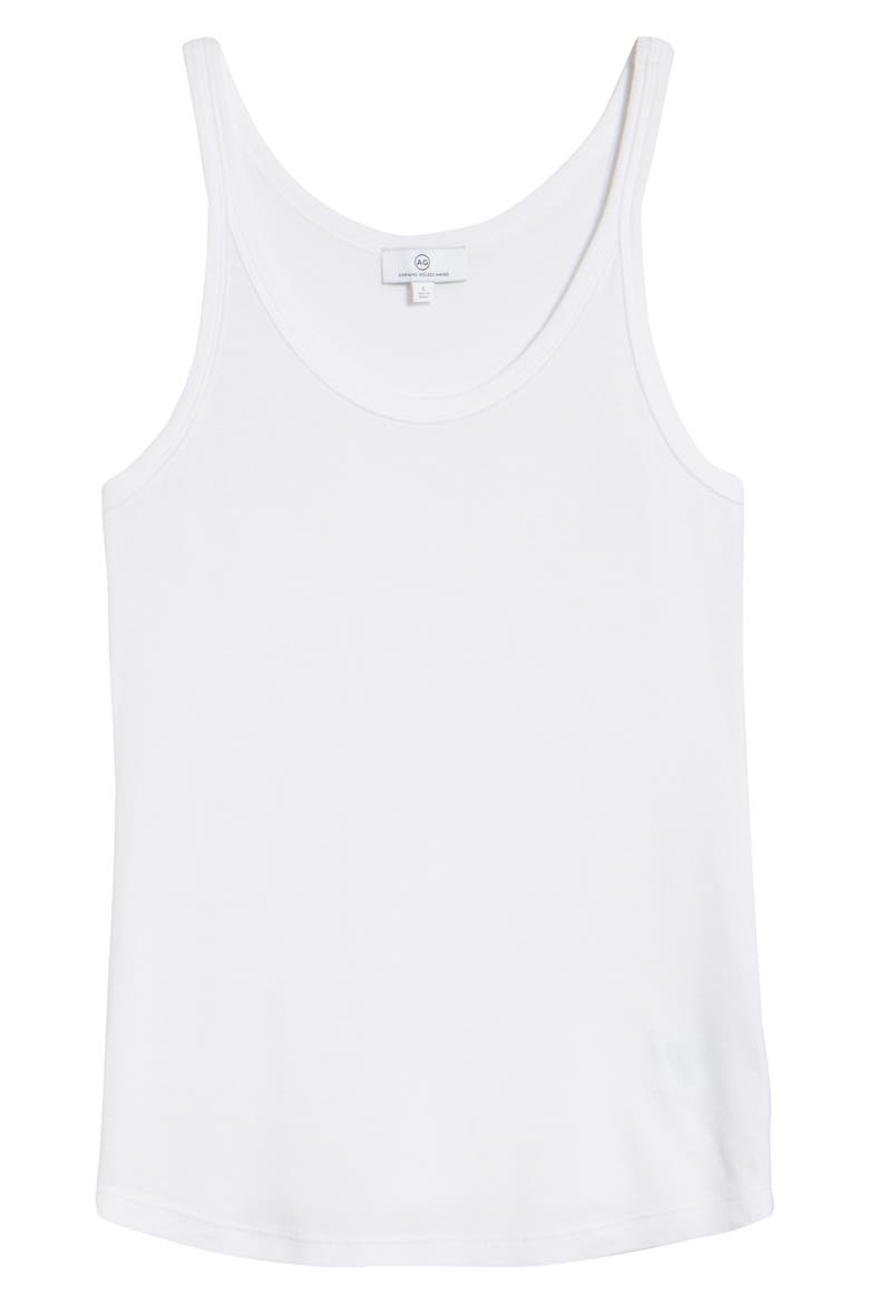 Jagger Ribbed Tank Top, Alternate, color, TRUE WHITE