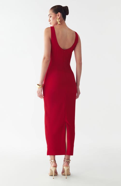 Bwldr Shian Midi Dress In Red