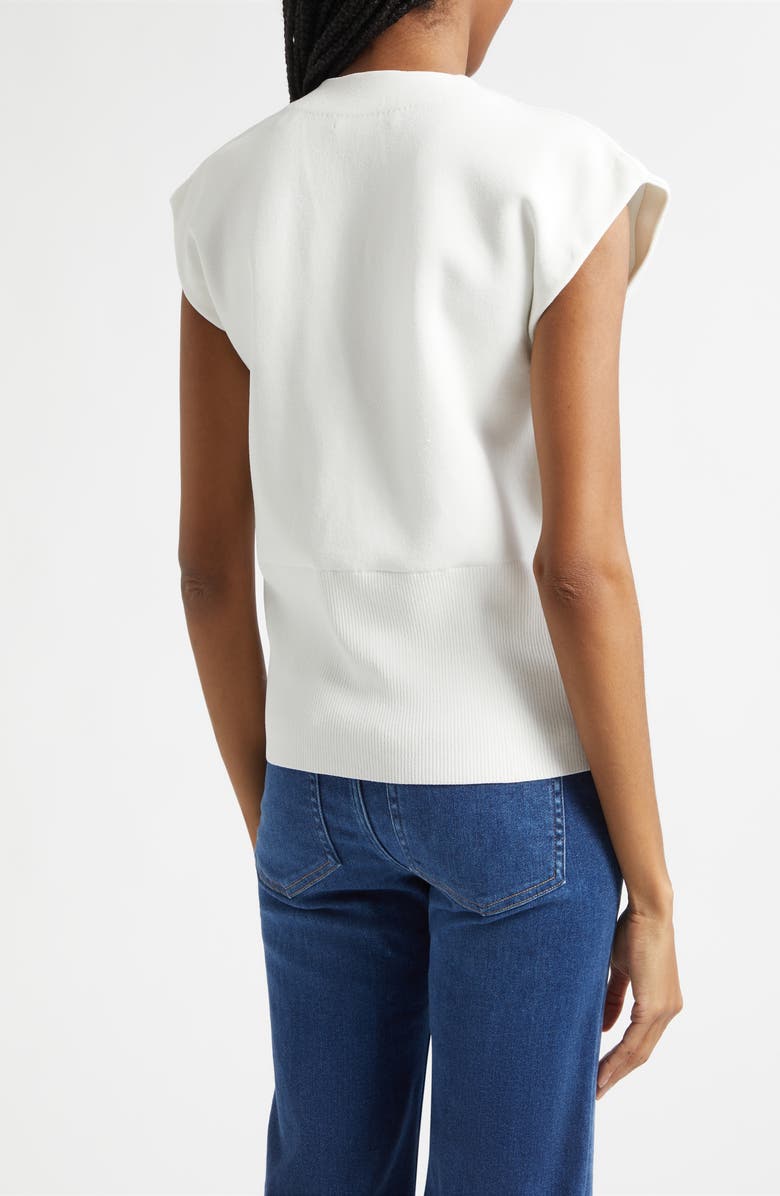 Veronica Beard Isador Sweater Vest, Alternate, color, Off White