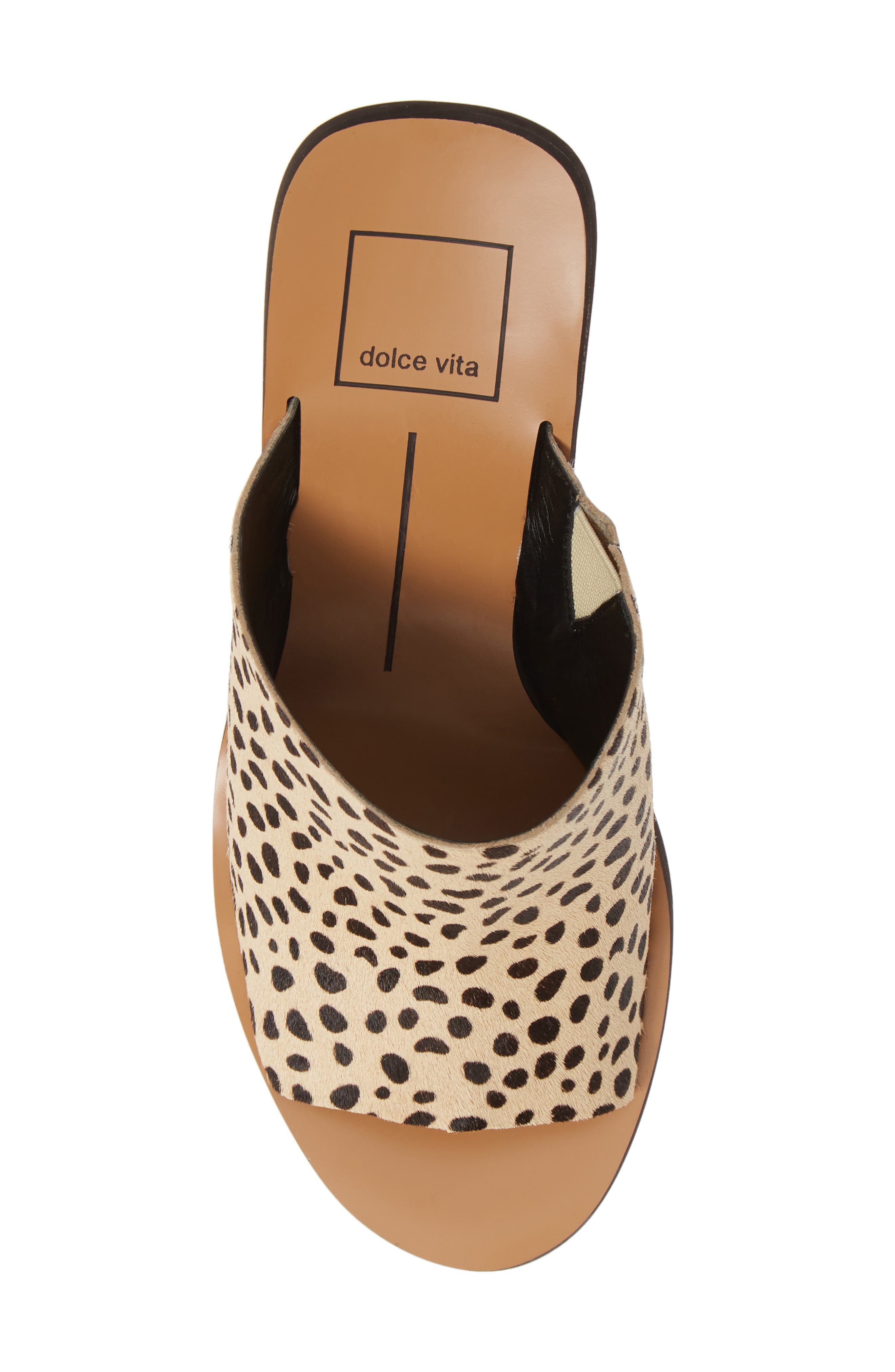 Alba Braided Heel Mule Sandal, Alternate, color, LEOPARD CALF HAIR