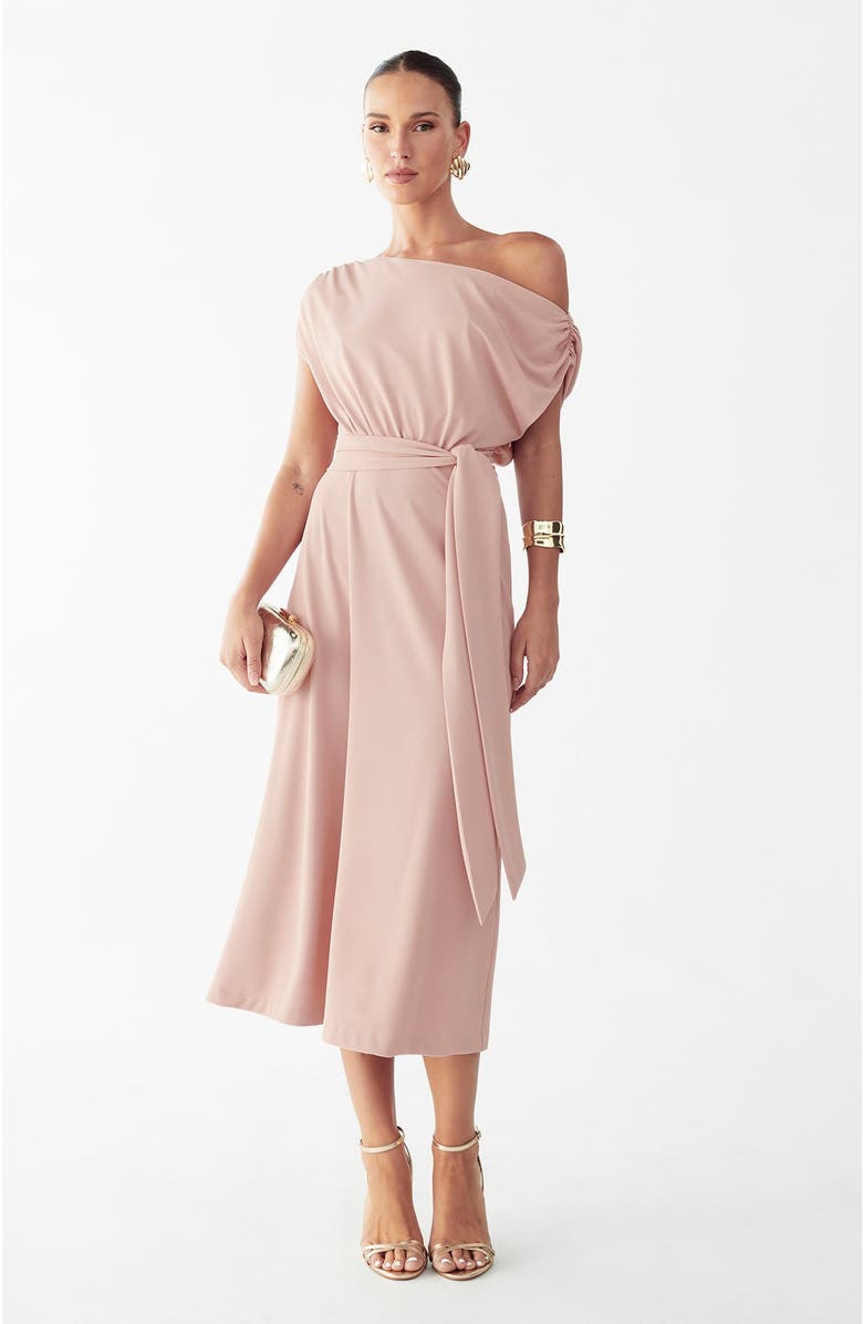 WILLA Eva Midi Dress, Main, color, Blush