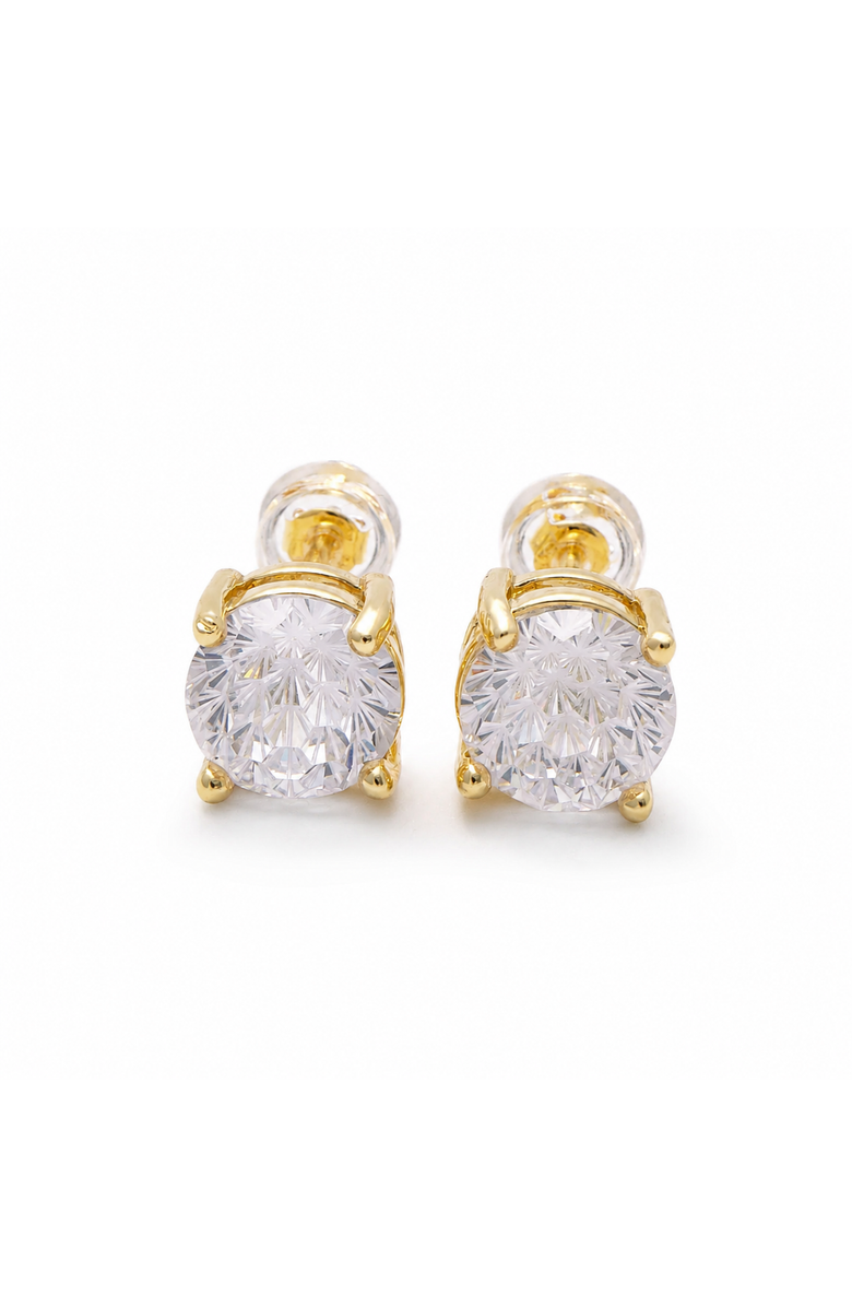 Ivy & Pearl Co. Solitaire Lumière Studs, Main, color, Gold