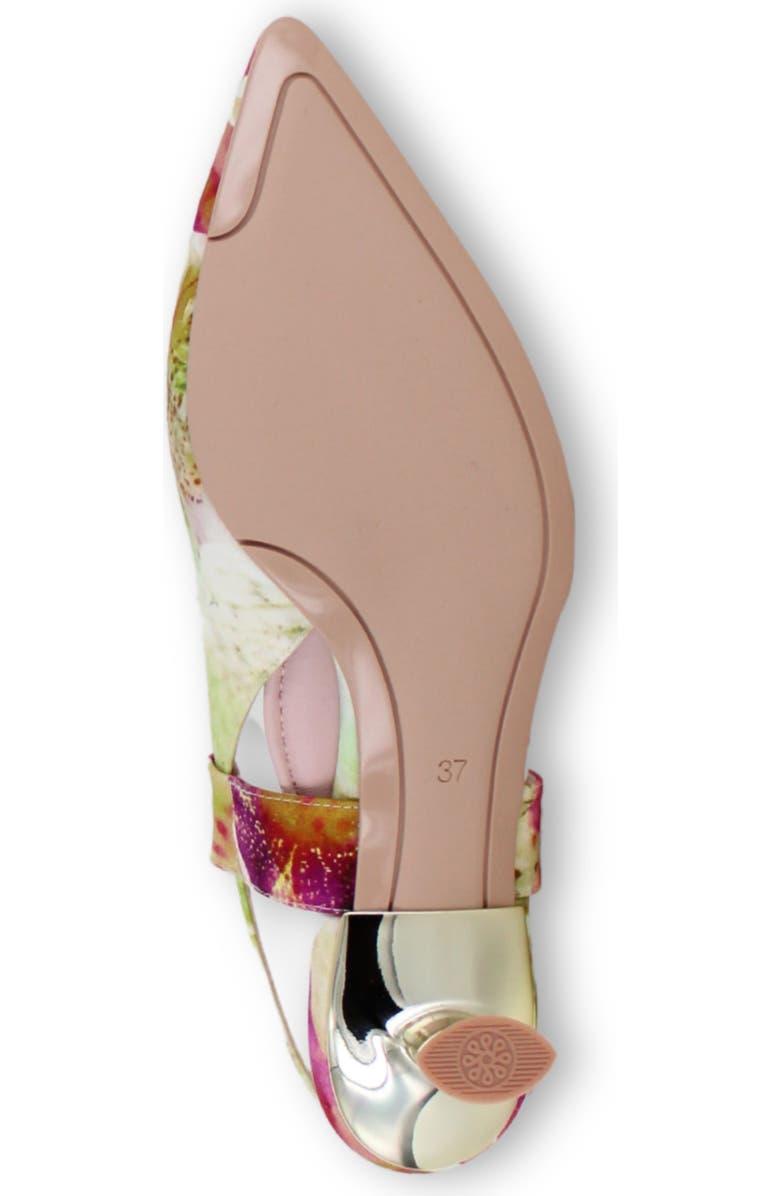 Ayelet by Naot Vida Slingback Pointed Toe Kitten Heel Pump, Alternate, color, Pink Floral Print