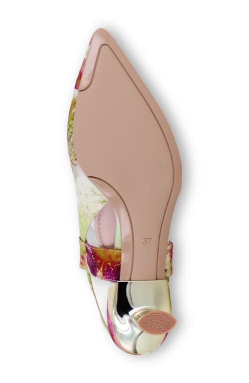 Ayelet By Naot Vida Slingback Pointed Toe Kitten Heel Pump In Pink