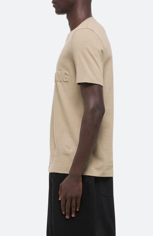 Helmut Lang Men's Embossed Cotton T-shirt In Khaki - E08