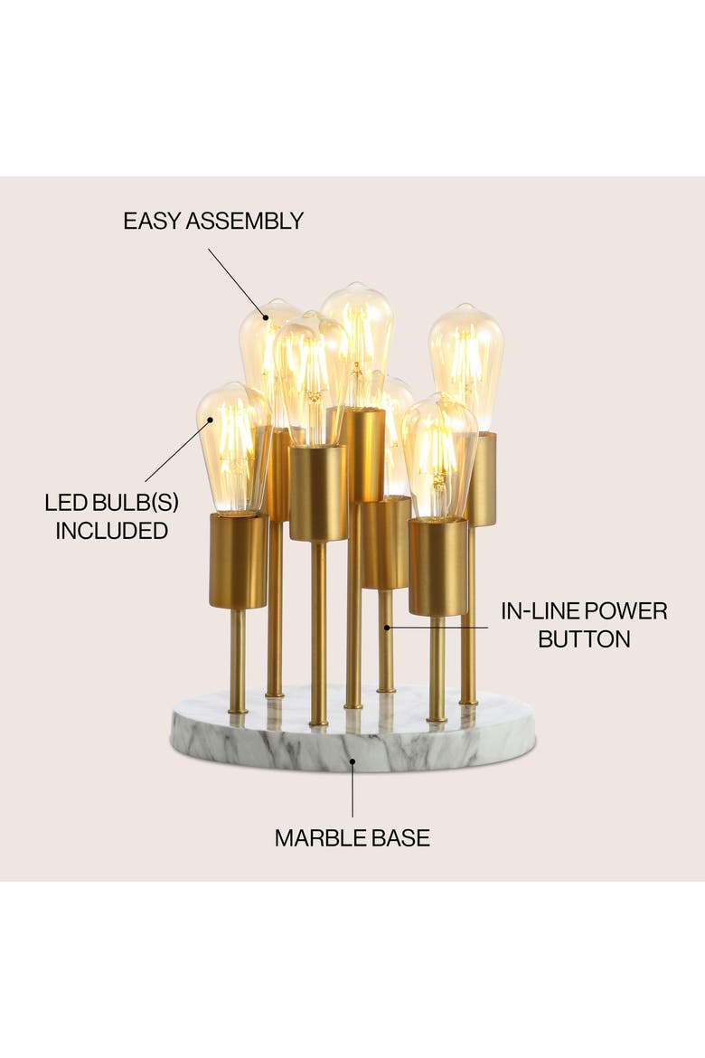 Pleiades Modern Metal/Resin LED Accent Lamp, Alternate, color, Brass Gold